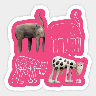 Elephant and cow Sticker